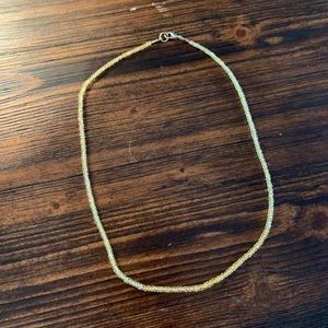 Yellow Sapphire Necklace with Silver Clasp